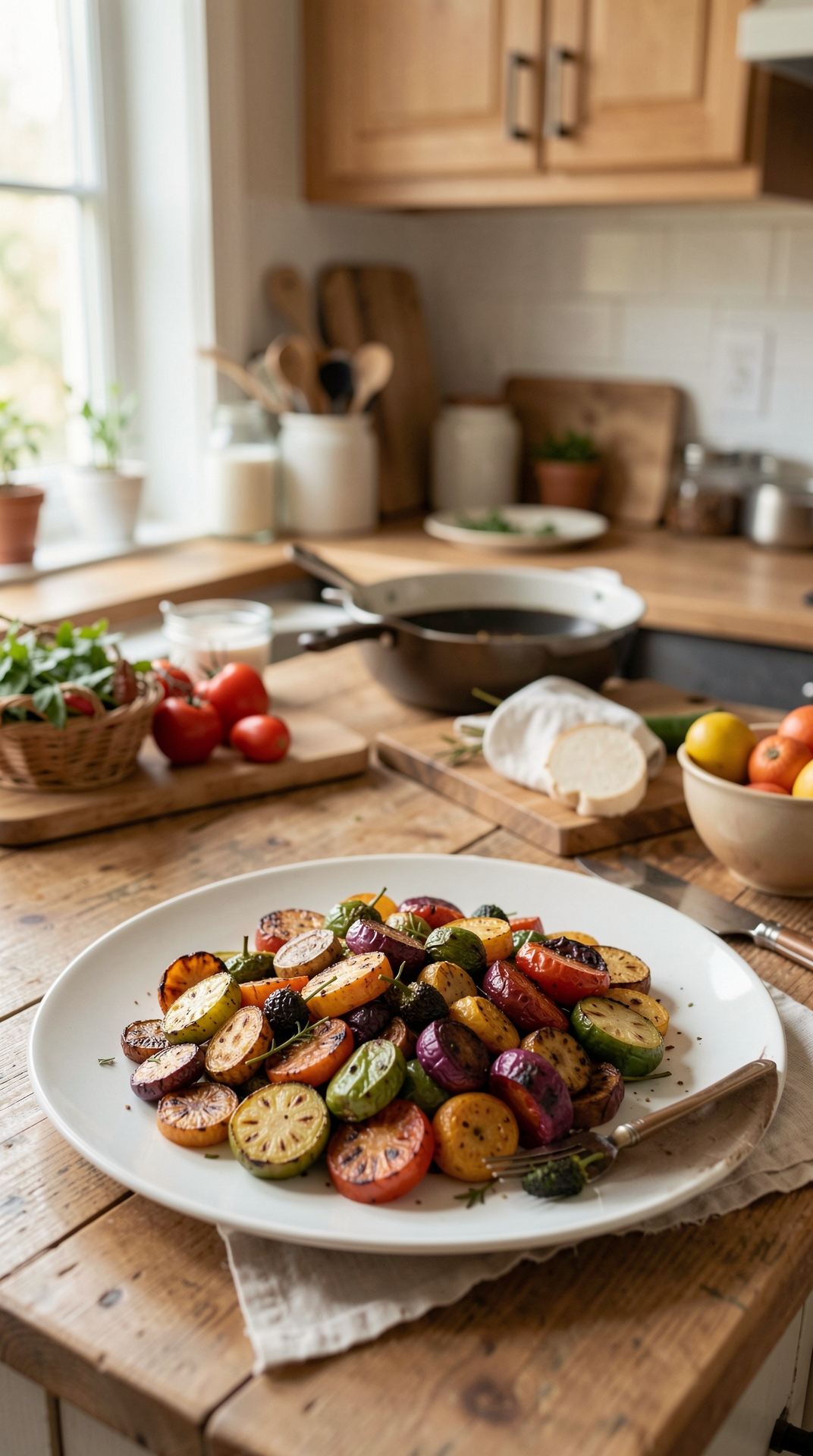 Key Principles Of Roasting Vegetables For Better Browning featured image showing roasting vegetables in a real home kitchen