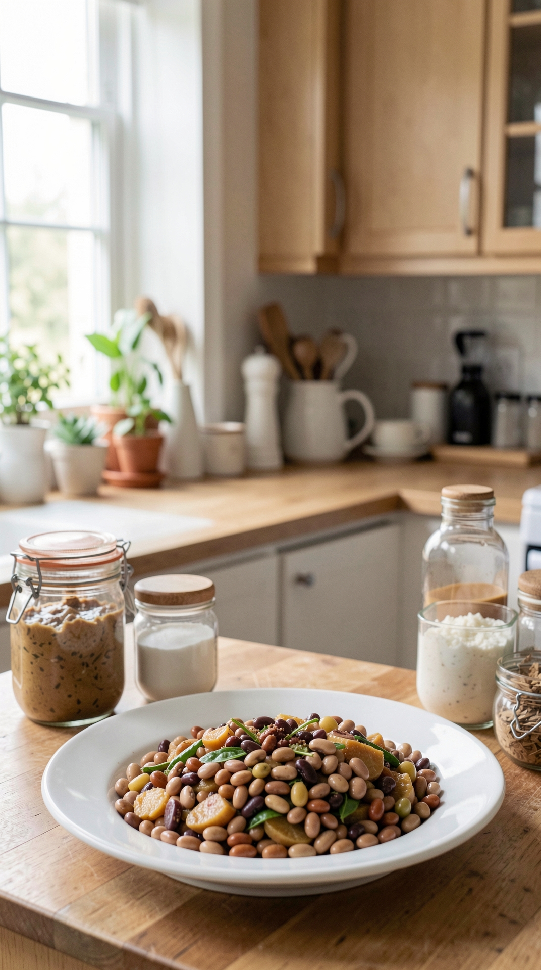 Kitchen Guide To Beans For Less Spoilage featured image showing beans in a real home kitchen