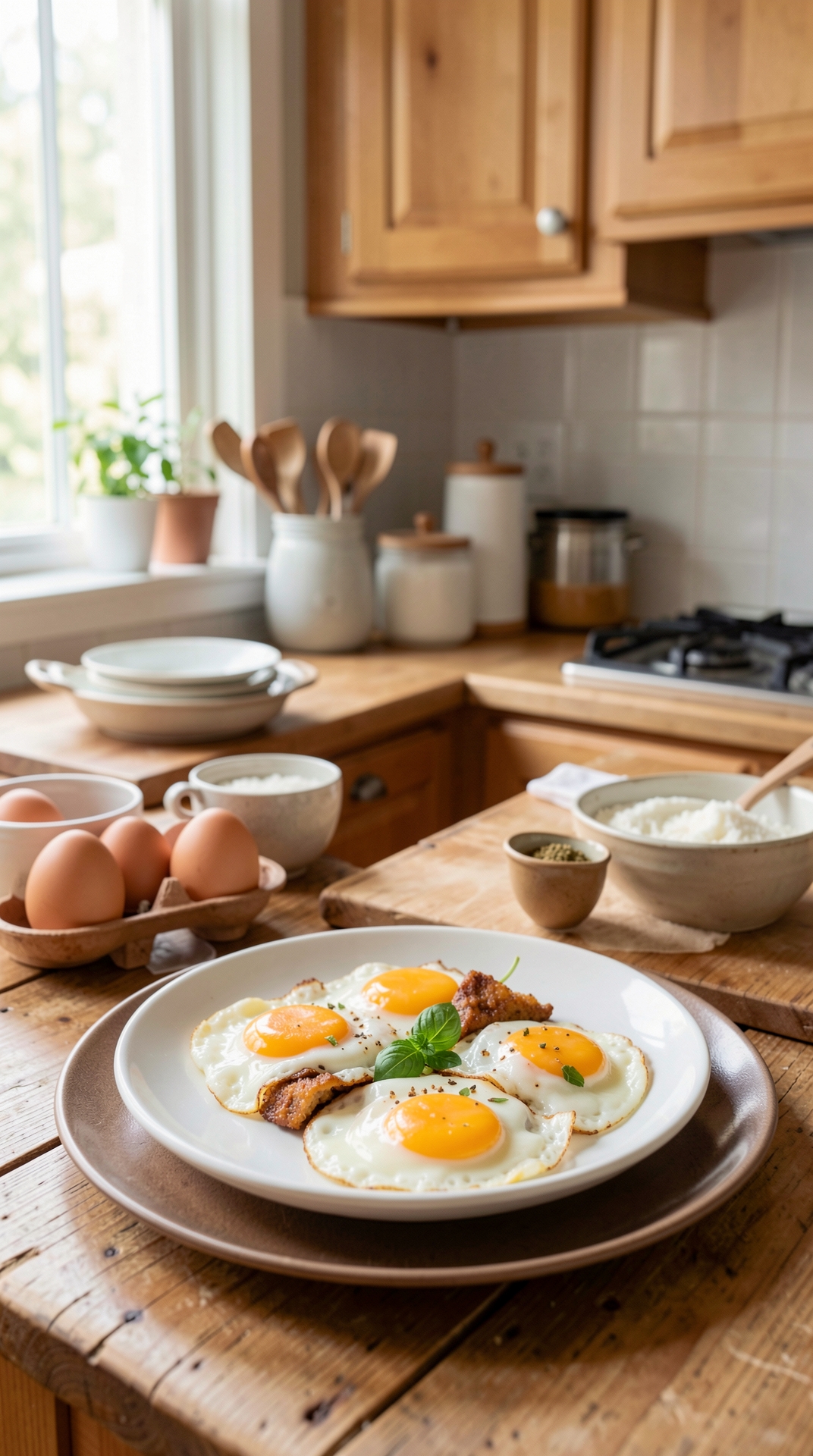 Kitchen Guide To Eggs For Less Spoilage featured image showing eggs in a real home kitchen