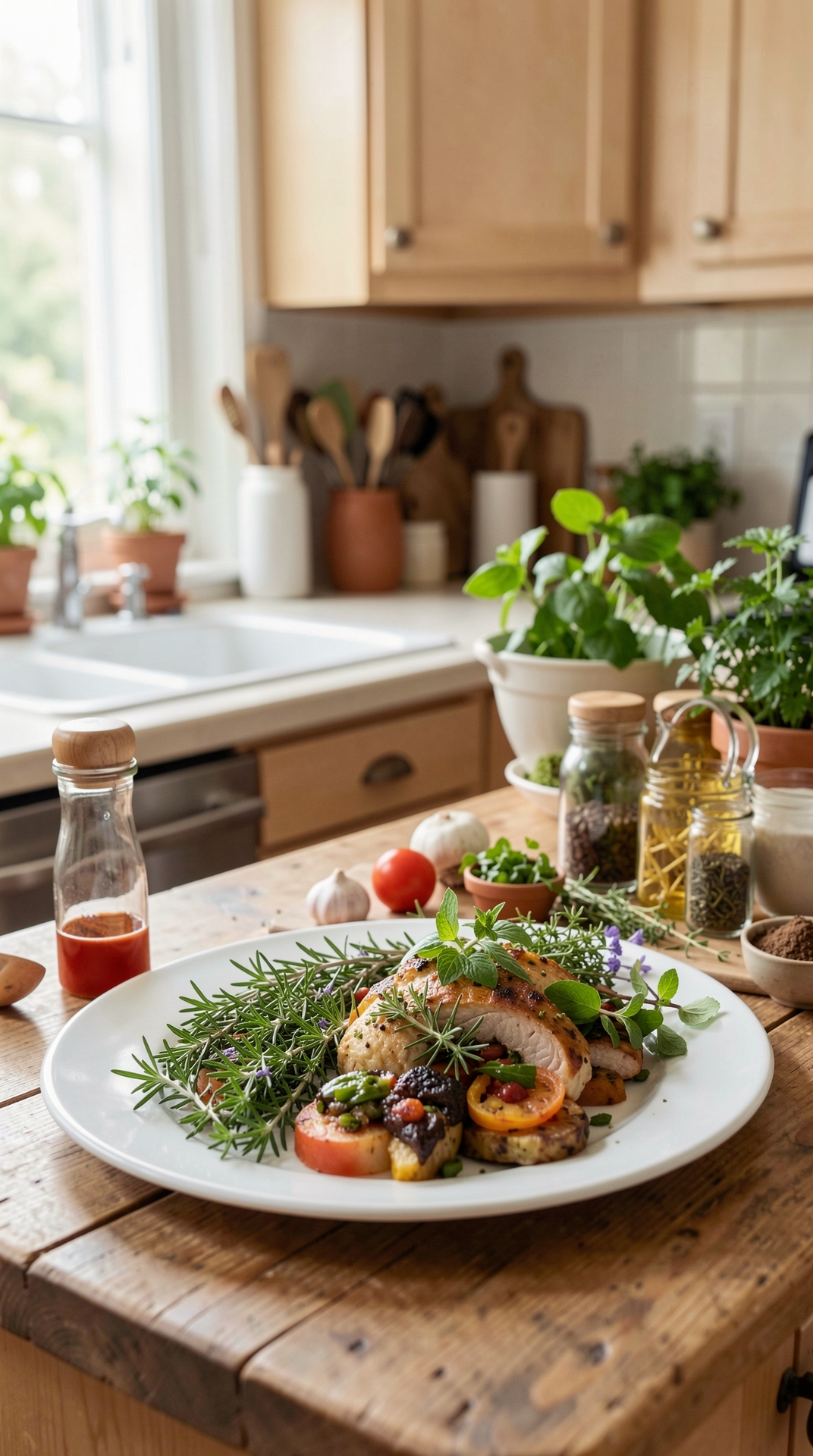 Kitchen Guide To Fresh Herbs For Less Spoilage featured image showing fresh herbs in a real home kitchen