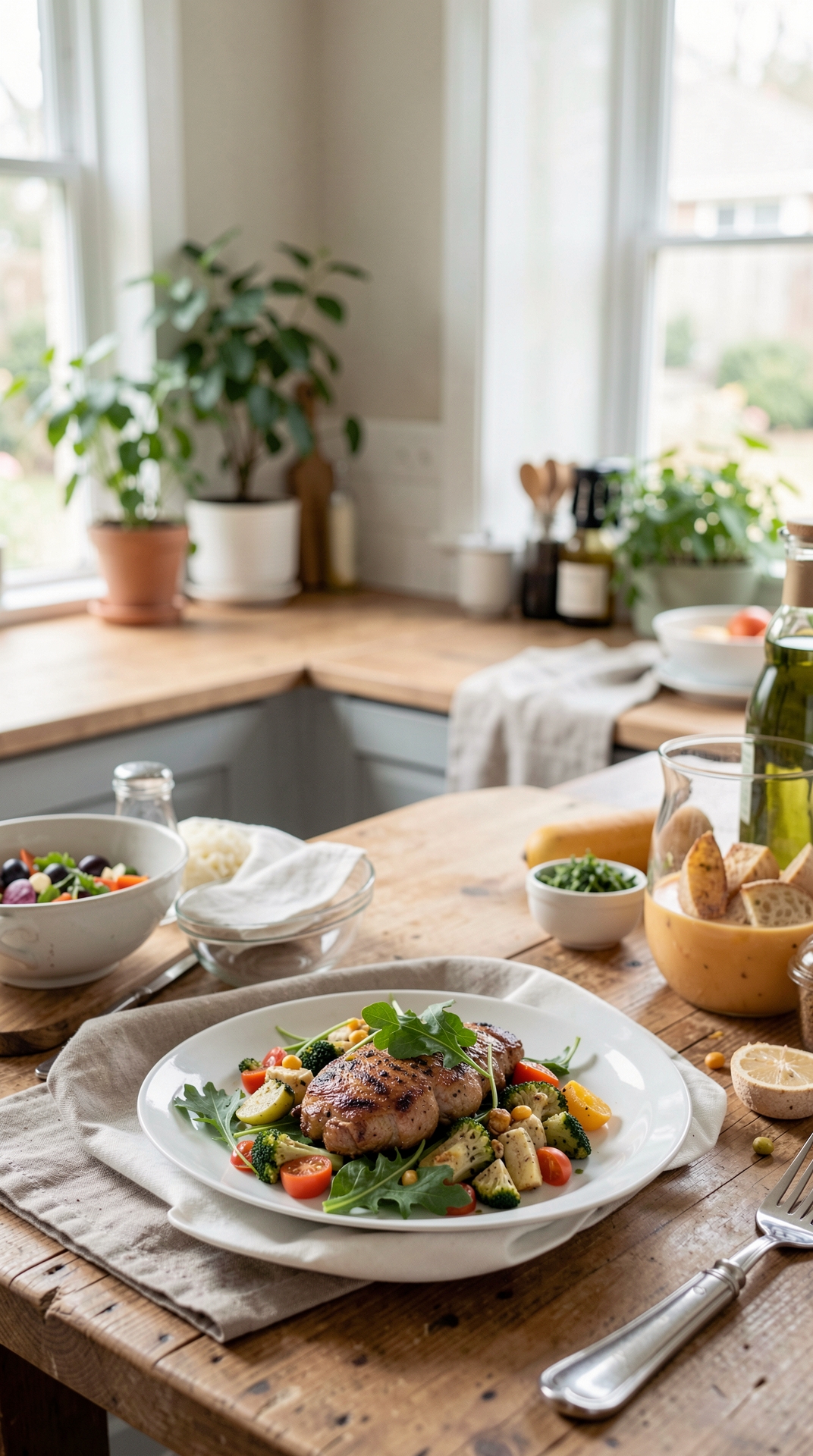 Practical Guide To Balanced Plates For More Variety At Dinner featured image showing balanced plates in a real home kitchen