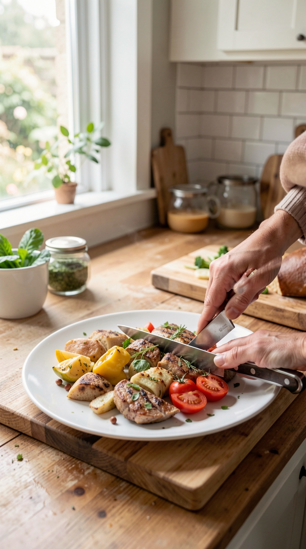 Practical Guide To Knife Setup For Less Food Waste featured image showing knife setup in a real home kitchen