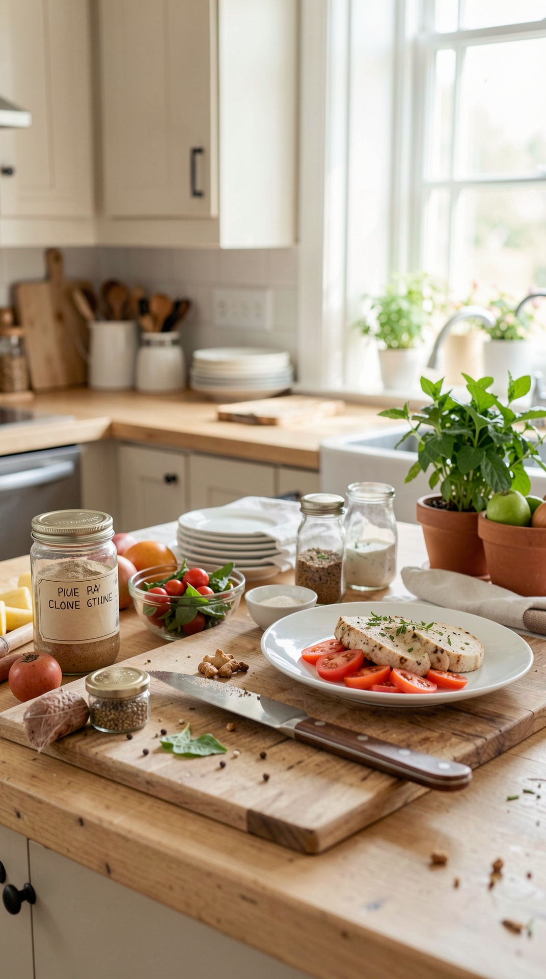 Practical Guide To Prep Stations For Less Food Waste featured image showing prep stations in a real home kitchen