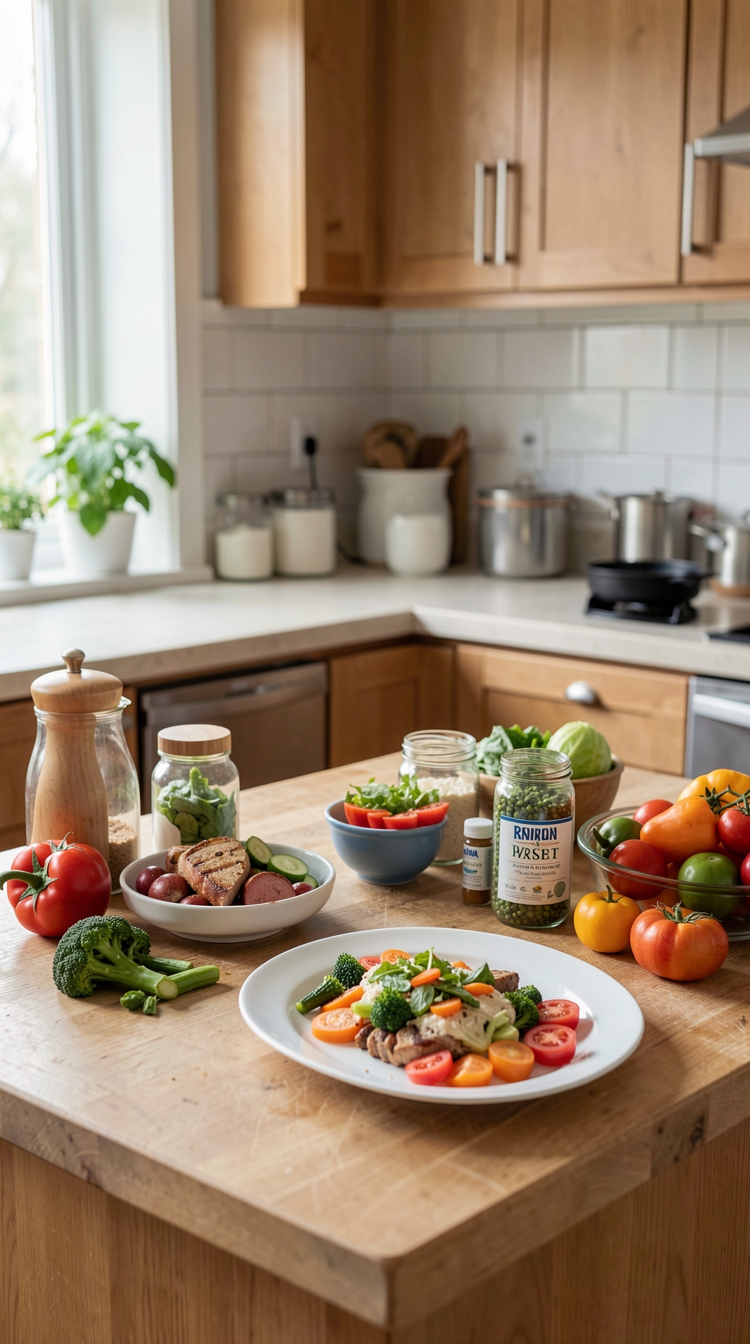 Practical Guide To Prep Stations For Less Food Waste featured image showing prep stations in a real home kitchen