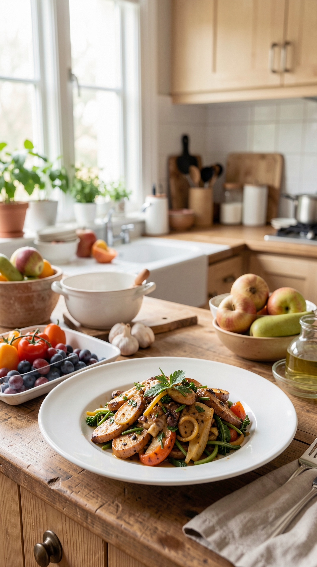 Practical Guide To Seasonal Menus For Less Stress On Weeknights featured image showing seasonal menus in a real home kitchen