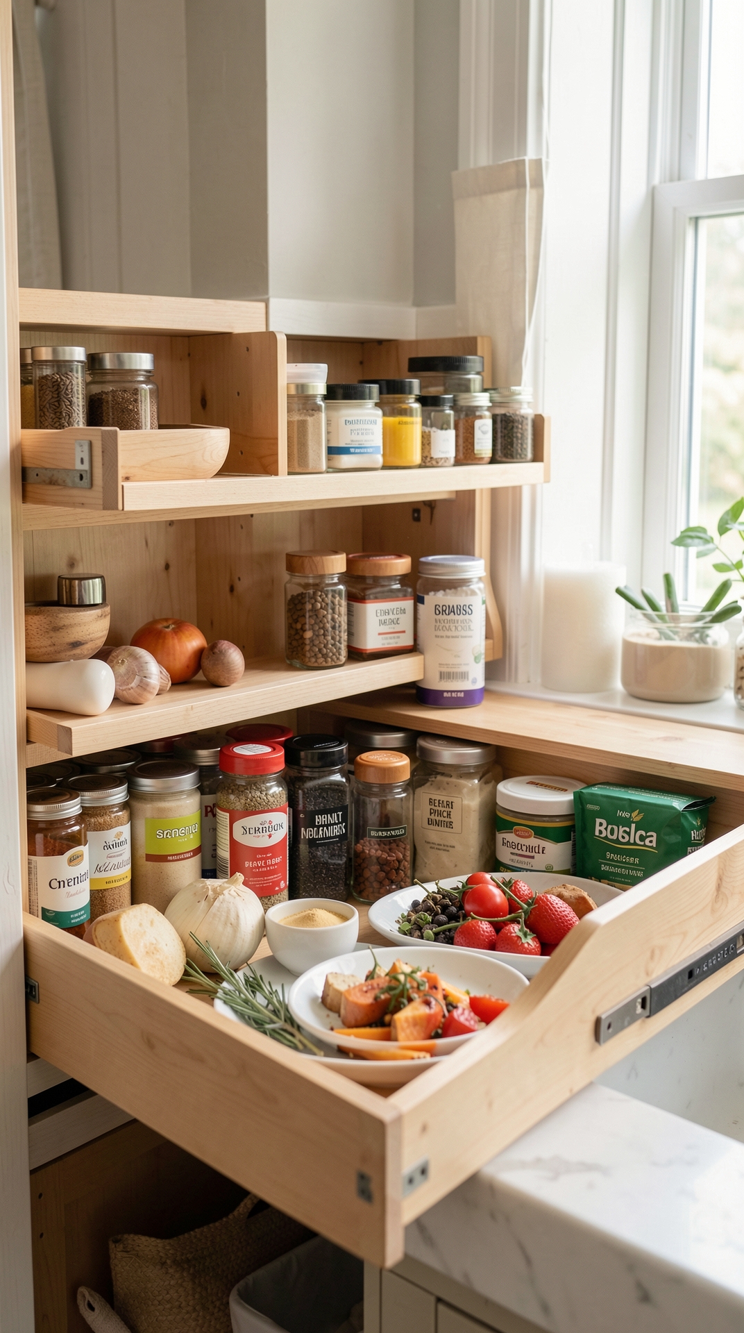 Practical Guide To Spice Drawers For Clearer Kitchen Routines featured image showing spice drawers in a real home kitchen
