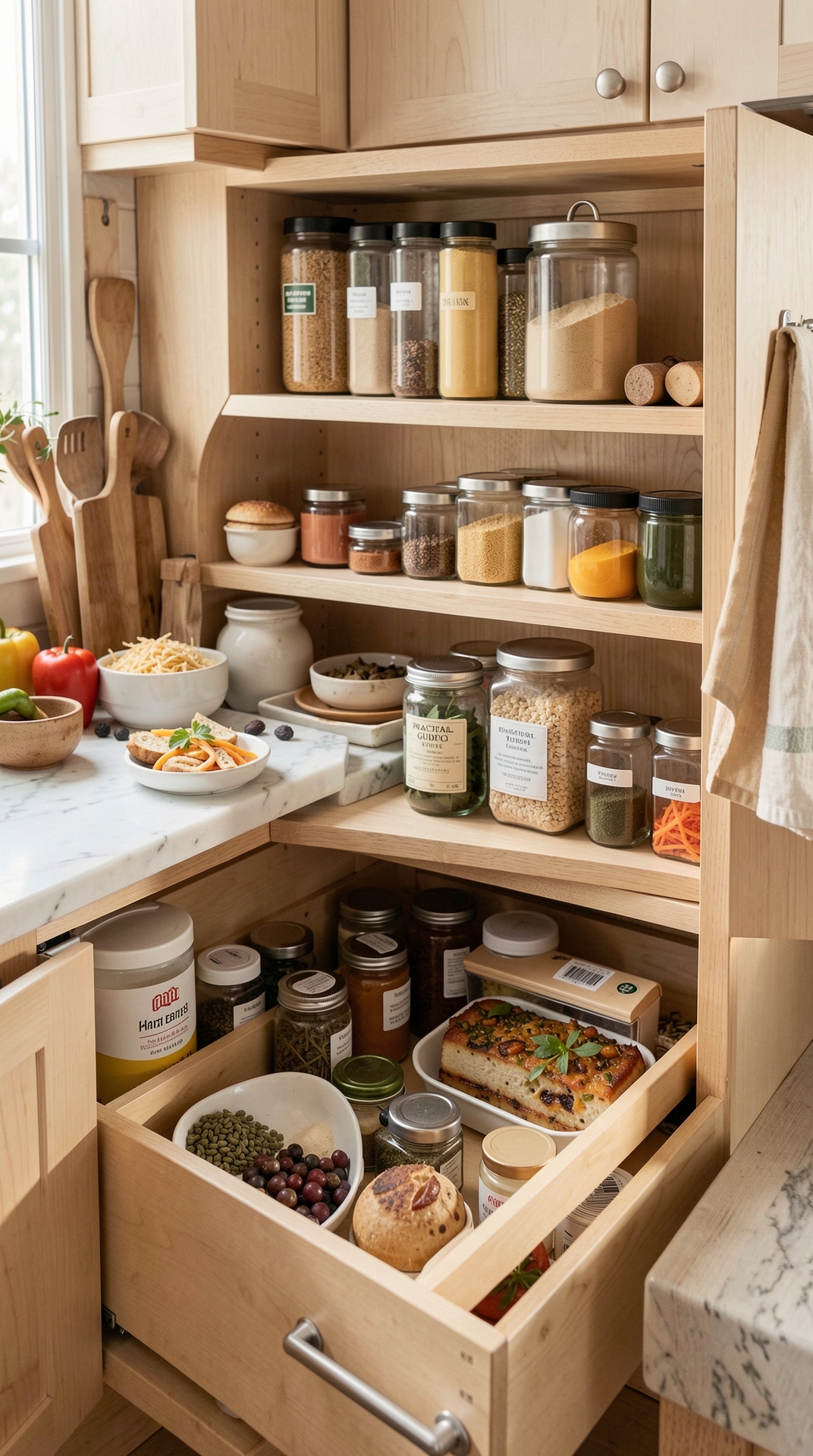 Practical Guide To Spice Drawers For Simpler Cleanup featured image showing spice drawers in a real home kitchen