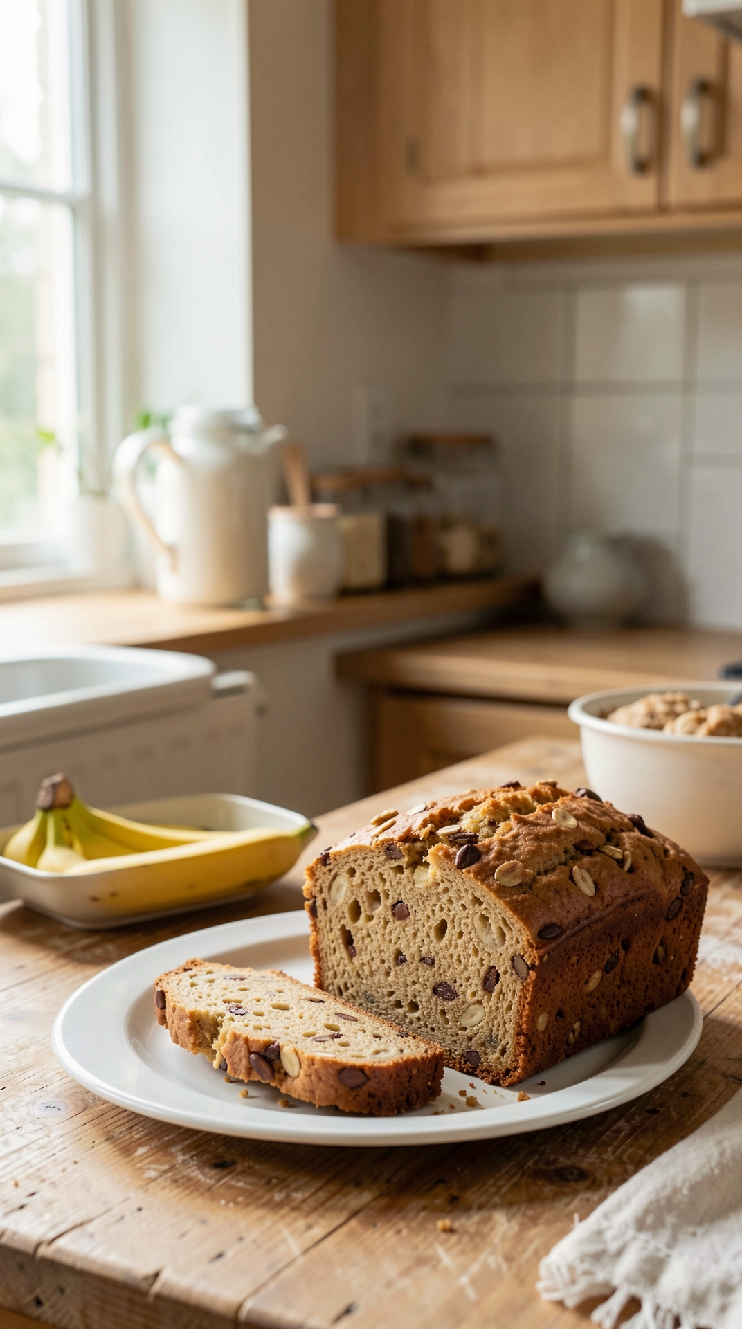 Simple Methods For Banana Bread For Less Waste When Baking featured image showing banana bread in a real home kitchen