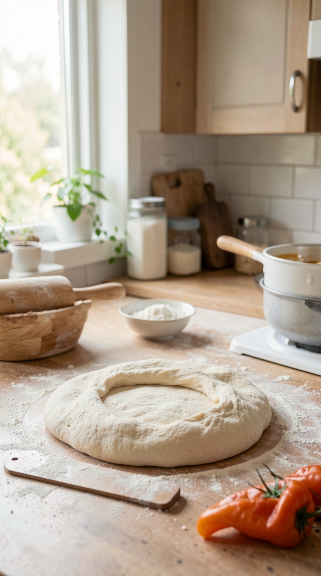 Simple Methods For Pizza Dough For Less Waste When Baking featured image showing pizza dough in a real home kitchen