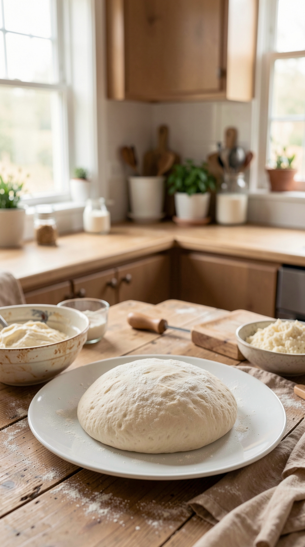Simple Methods For Yeast Dough For Less Waste When Baking featured image showing yeast dough in a real home kitchen