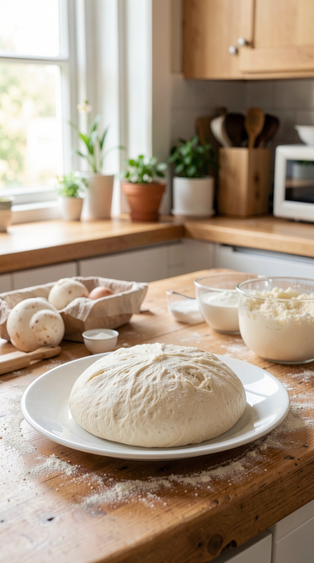 Simple Methods For Yeast Dough For Less Waste When Baking featured image showing yeast dough in a real home kitchen