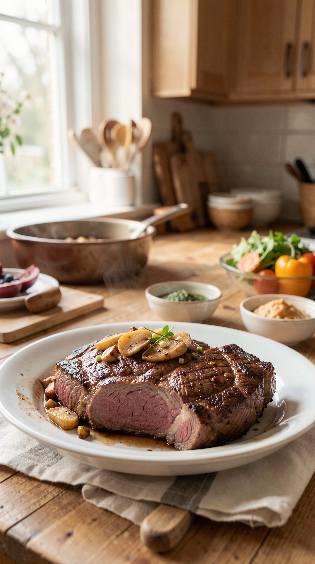 Step-By-Step Guide To Braising Beef For Better Browning featured image showing braising beef in a real home kitchen