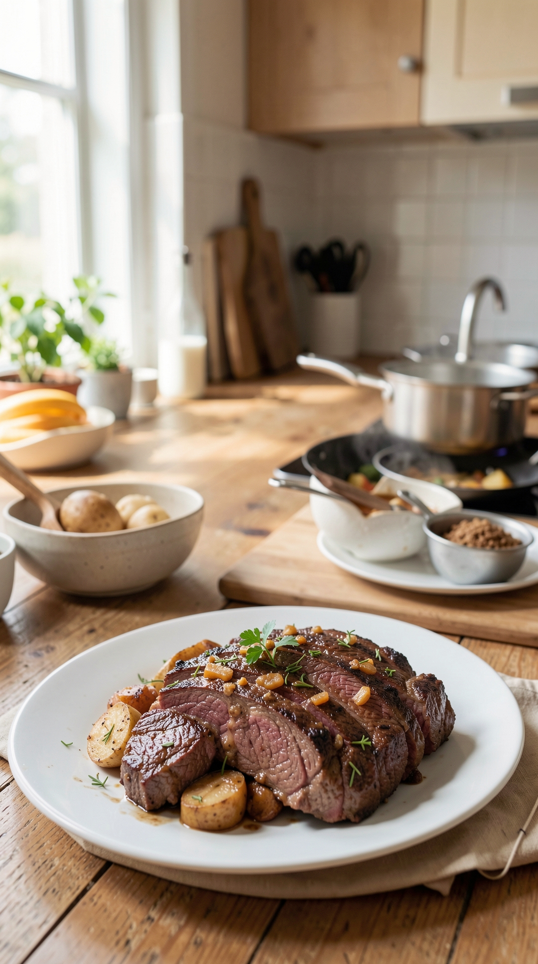 Step-By-Step Guide To Braising Beef For Consistent Doneness featured image showing braising beef in a real home kitchen