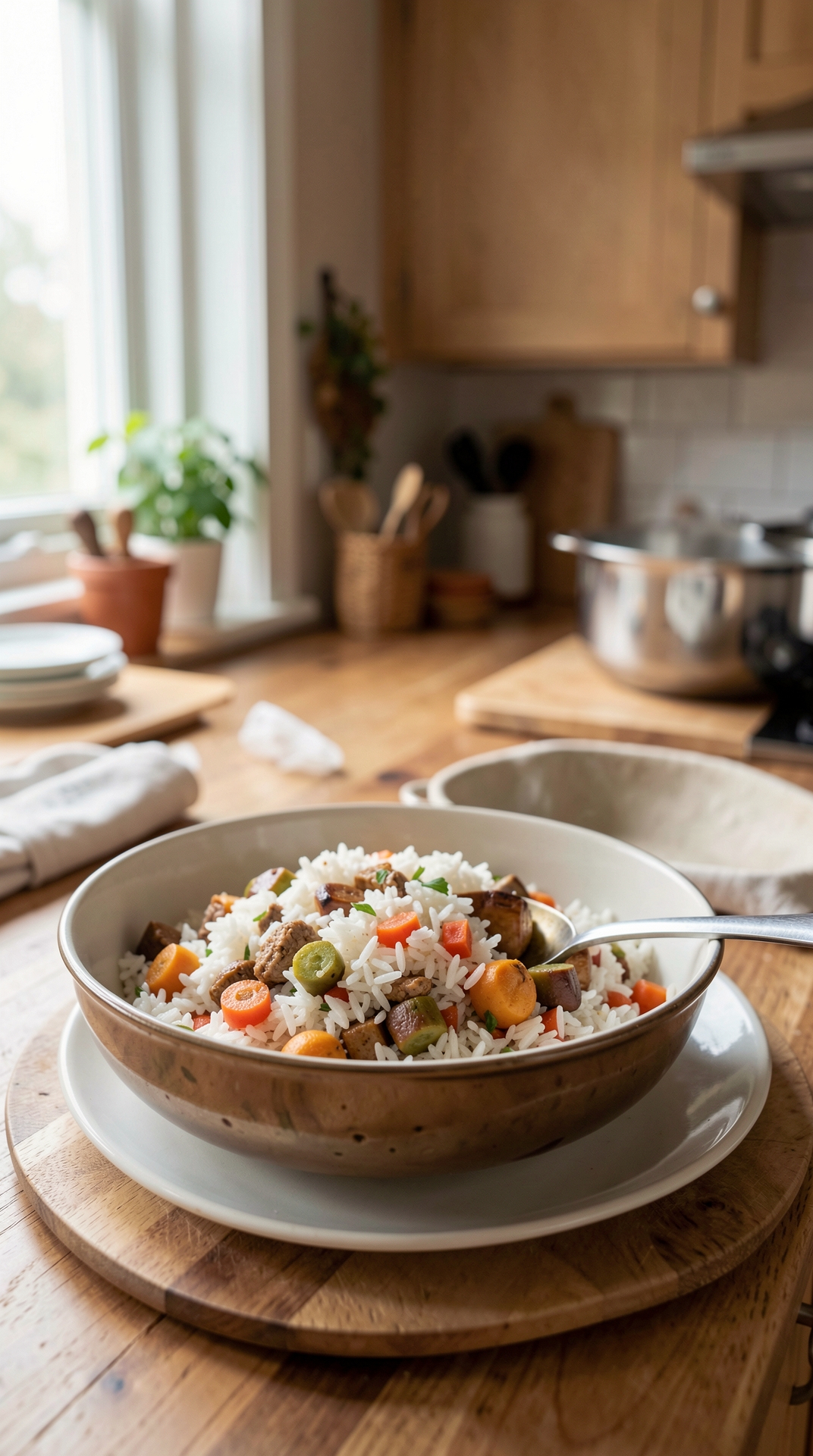 Step-By-Step Guide To Cooking Rice For Consistent Doneness featured image showing cooking rice in a real home kitchen