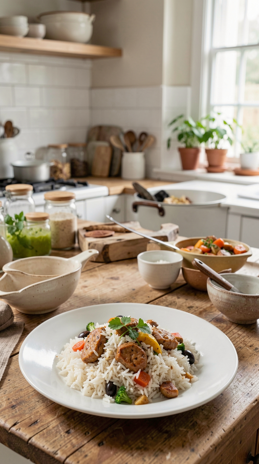 Step-By-Step Guide To Cooking Rice For Less Guesswork featured image showing cooking rice in a real home kitchen