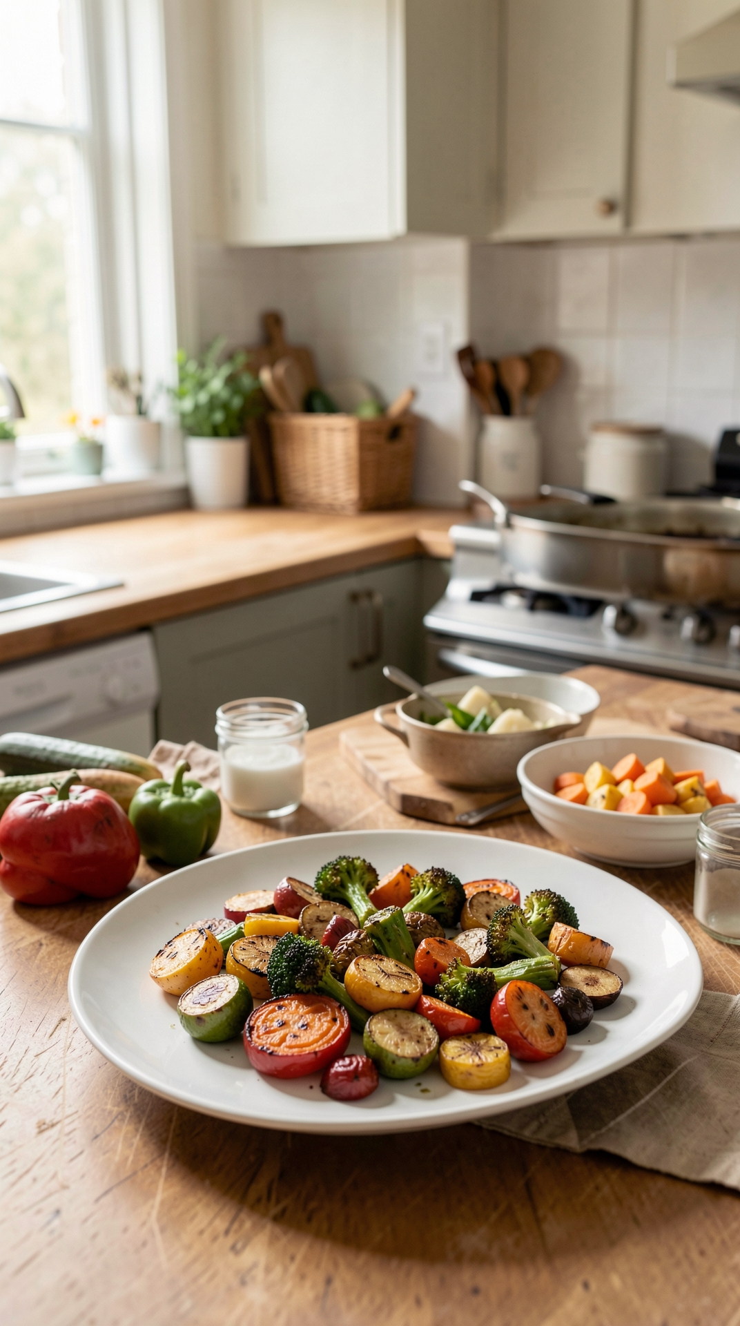 Step-By-Step Guide To Roasting Vegetables For Better Browning featured image showing roasting vegetables in a real home kitchen