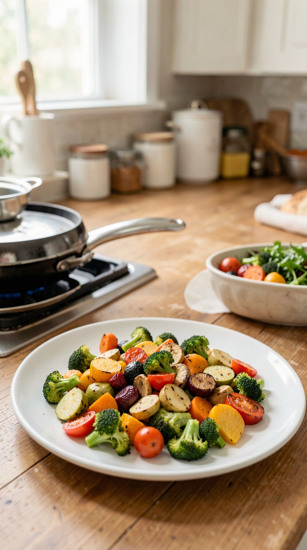 Step-By-Step Guide To Roasting Vegetables For Consistent Doneness featured image showing roasting vegetables in a real home kitchen