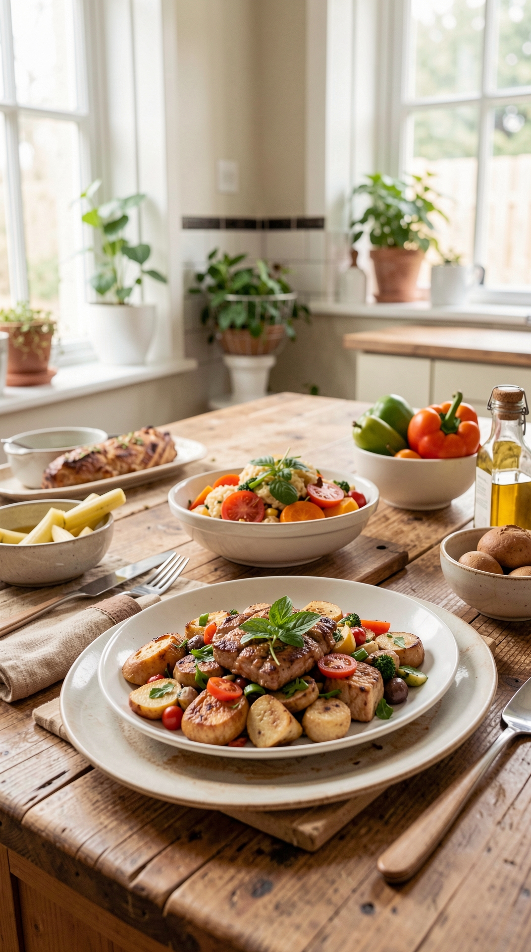 Time-Saving Ideas For Budget Meals For More Variety At Dinner featured image showing budget meals in a real home kitchen