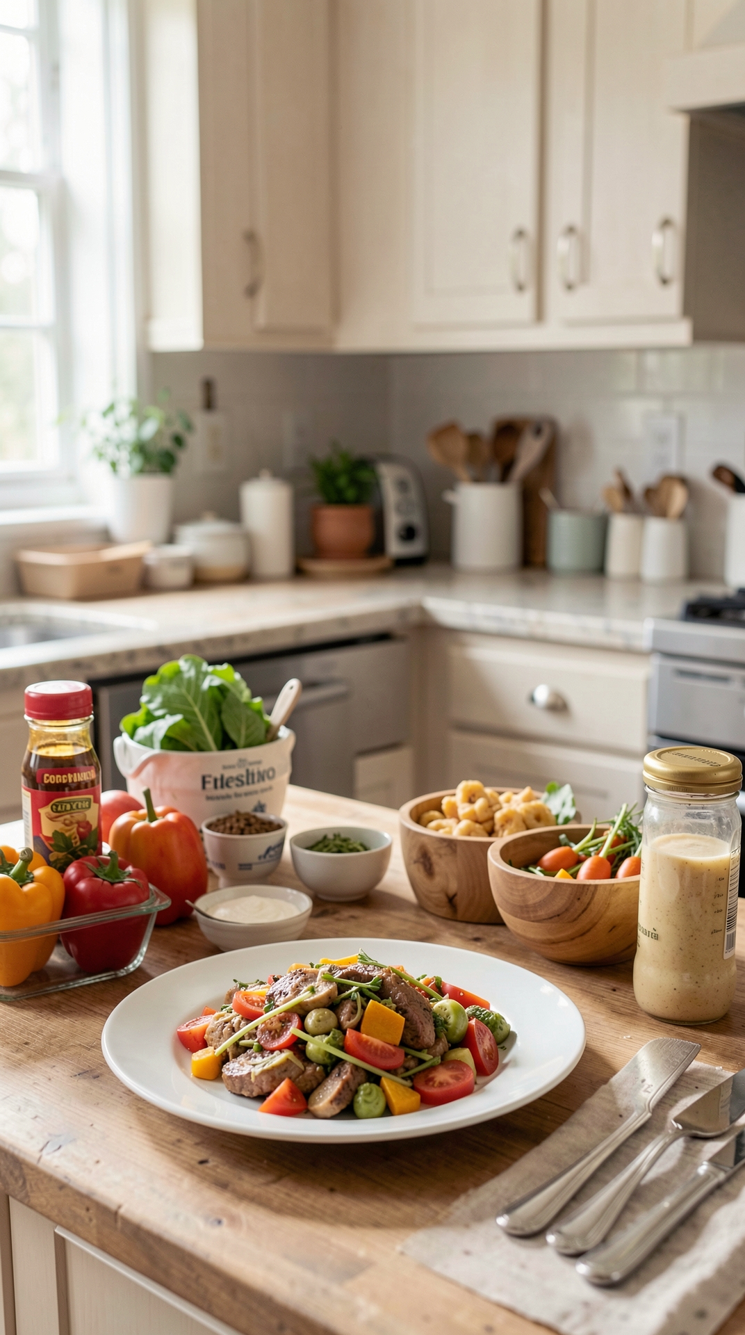 Time-Saving Ideas For Family Dinners For Better Grocery Habits featured image showing family dinners in a real home kitchen