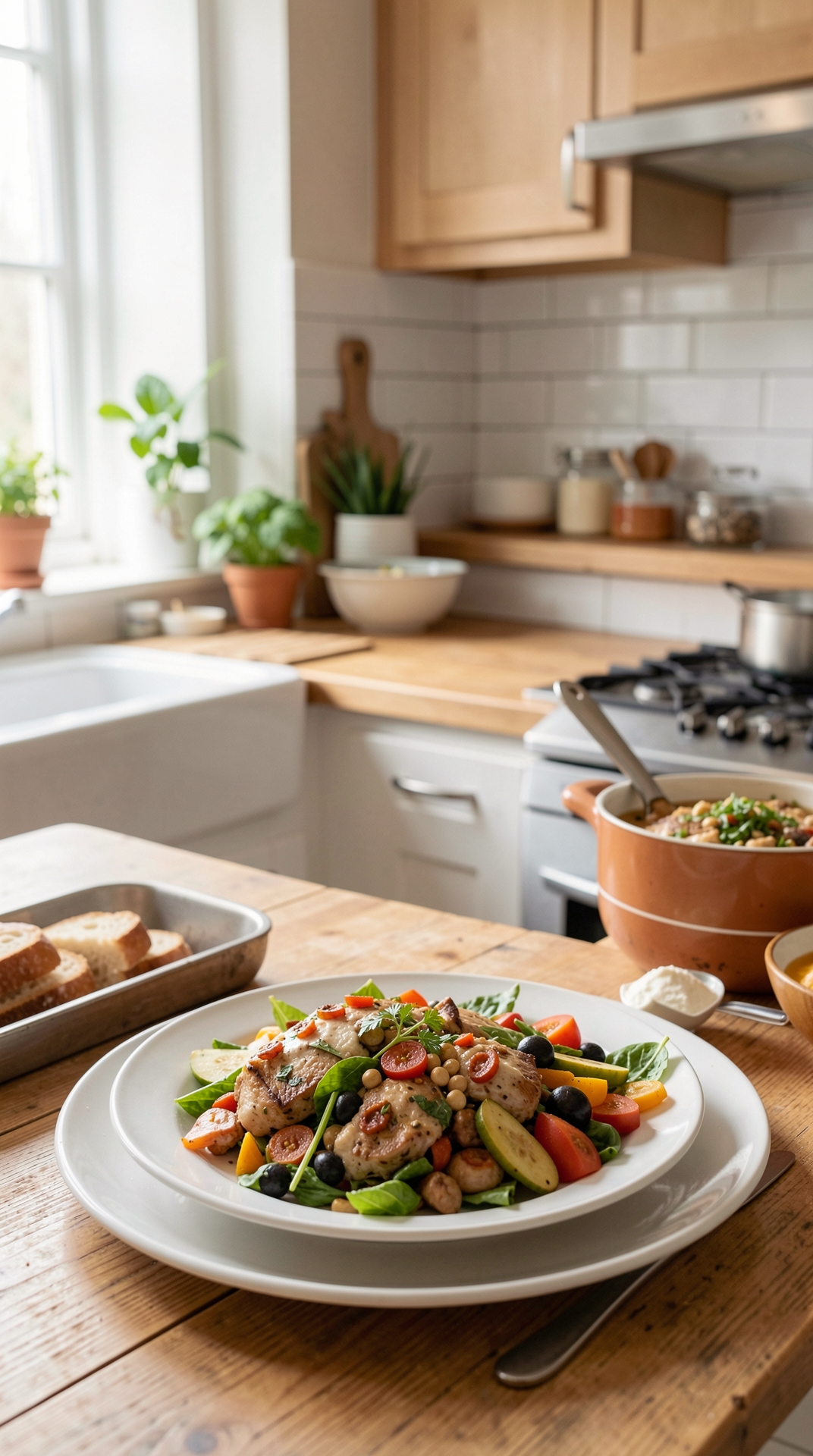 Time-Saving Ideas For Family Dinners For Easier Leftovers featured image showing family dinners in a real home kitchen