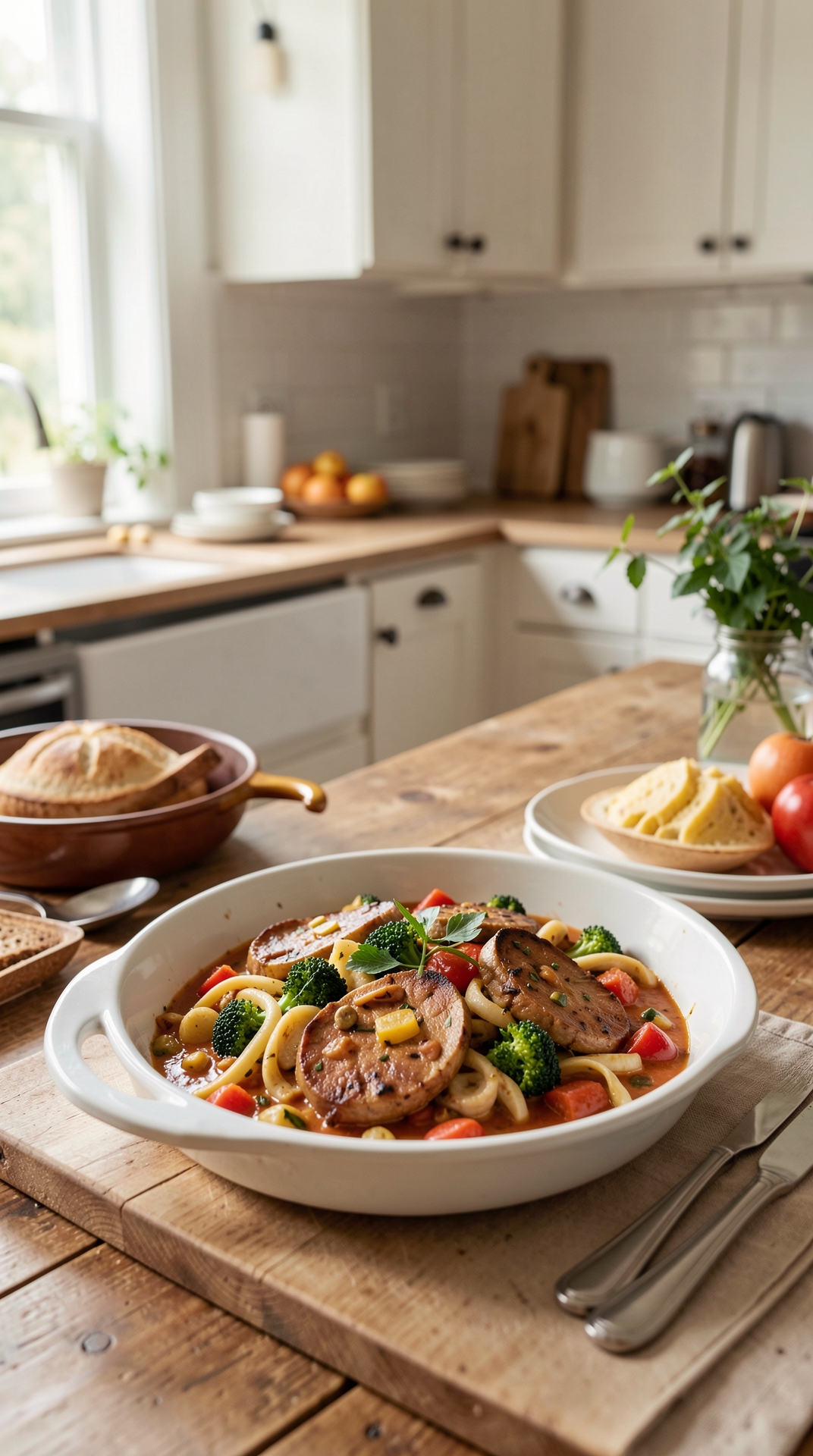 Time-Saving Ideas For One-Pan Suppers For More Variety At Dinner featured image showing one-pan suppers in a real home kitchen