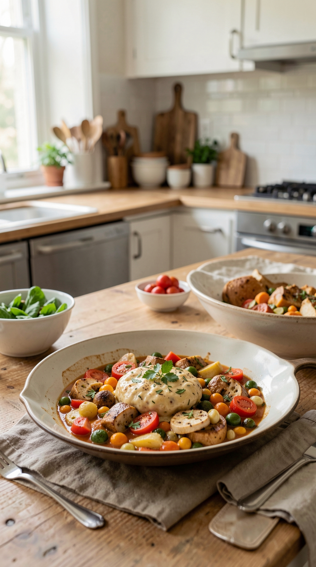 Time-Saving Ideas For One-Pan Suppers For More Variety At Dinner featured image showing one-pan suppers in a real home kitchen