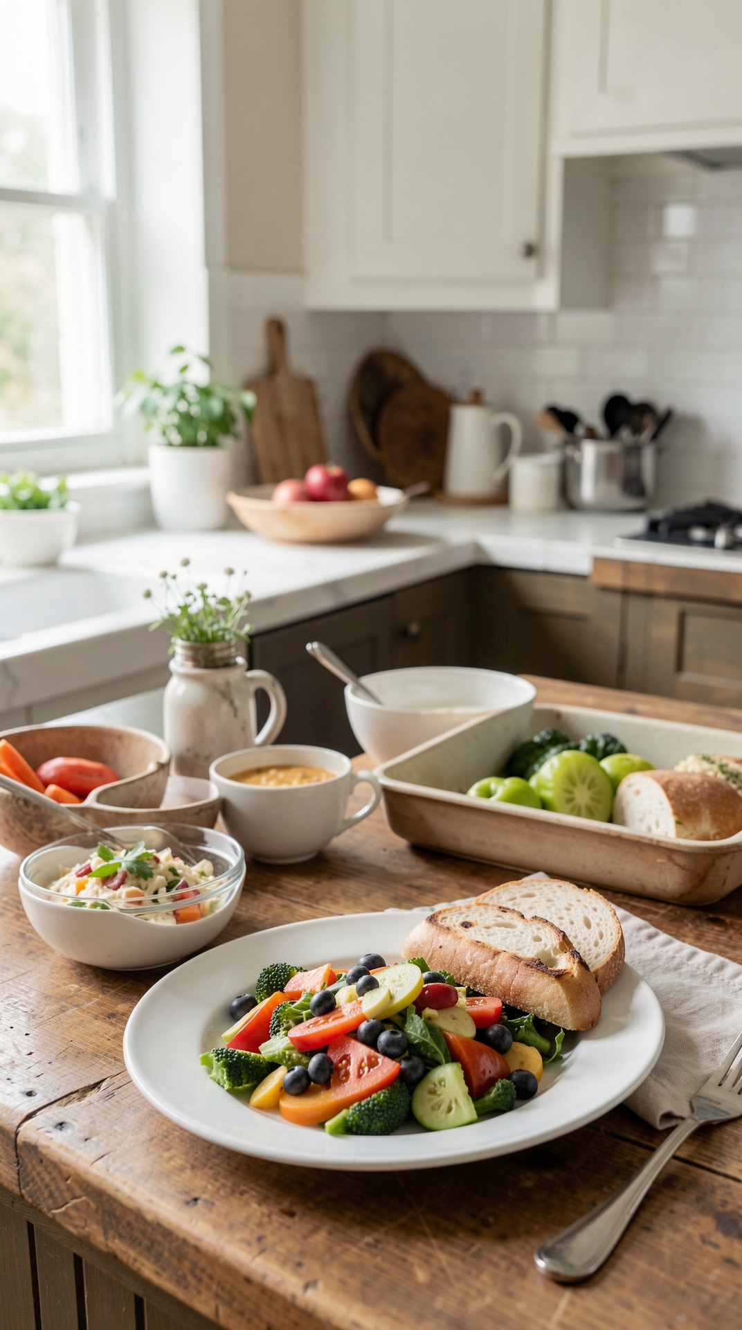 Time-Saving Ideas For Weekday Lunches For More Variety At Dinner featured image showing weekday lunches in a real home kitchen