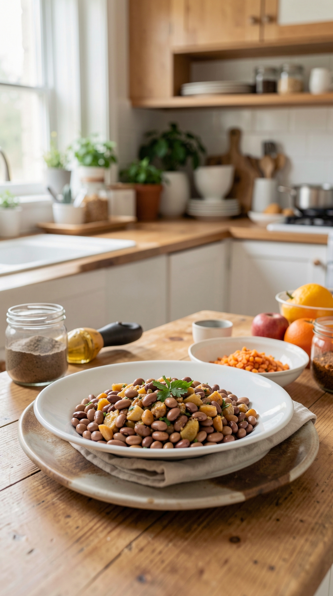 What To Know About Beans For Safer Food Handling featured image showing beans in a real home kitchen