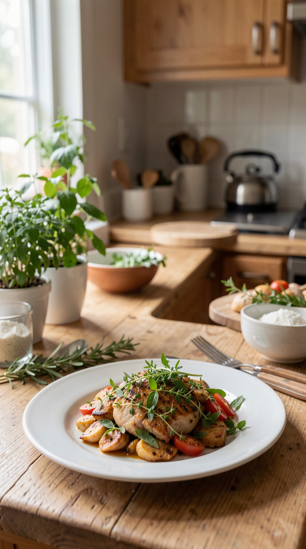 What To Know About Fresh Herbs For Better Shelf Life featured image showing fresh herbs in a real home kitchen