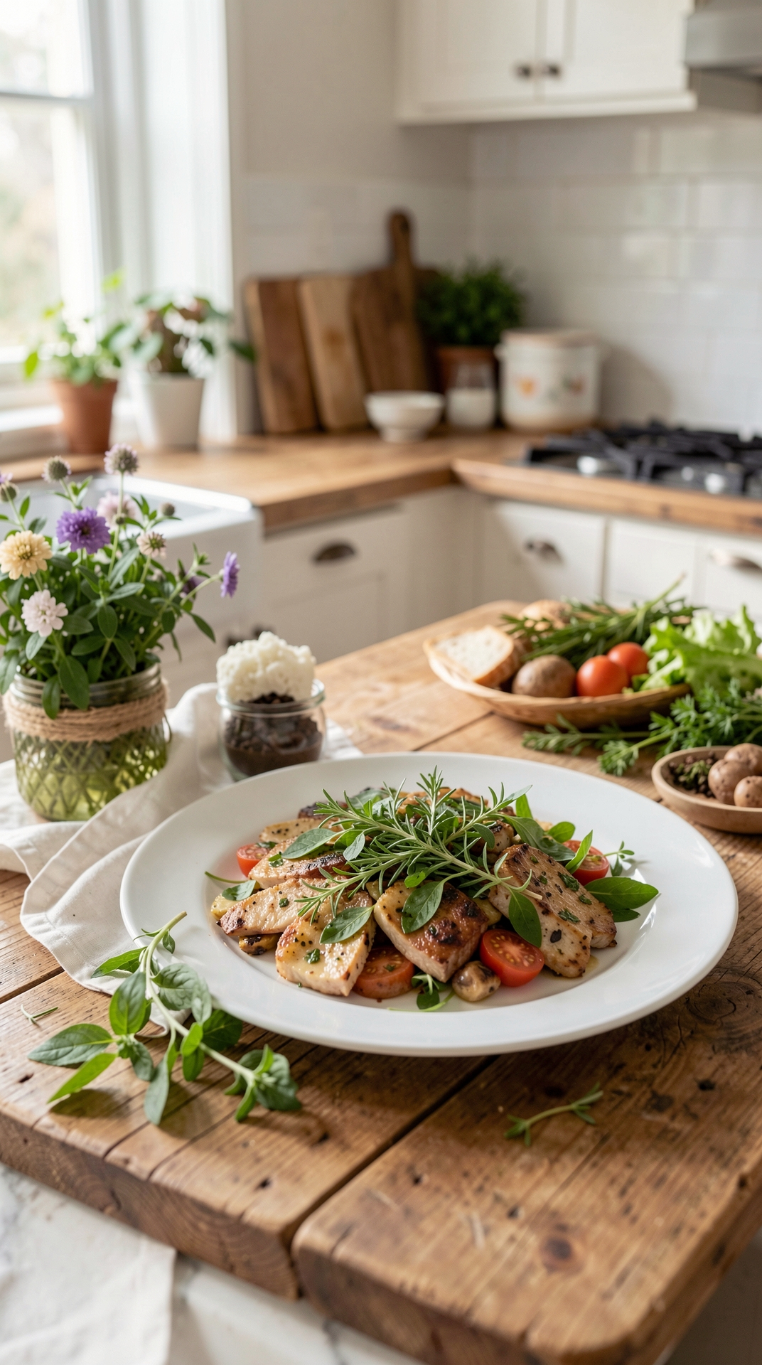 What To Know About Fresh Herbs For Better Shelf Life featured image showing fresh herbs in a real home kitchen
