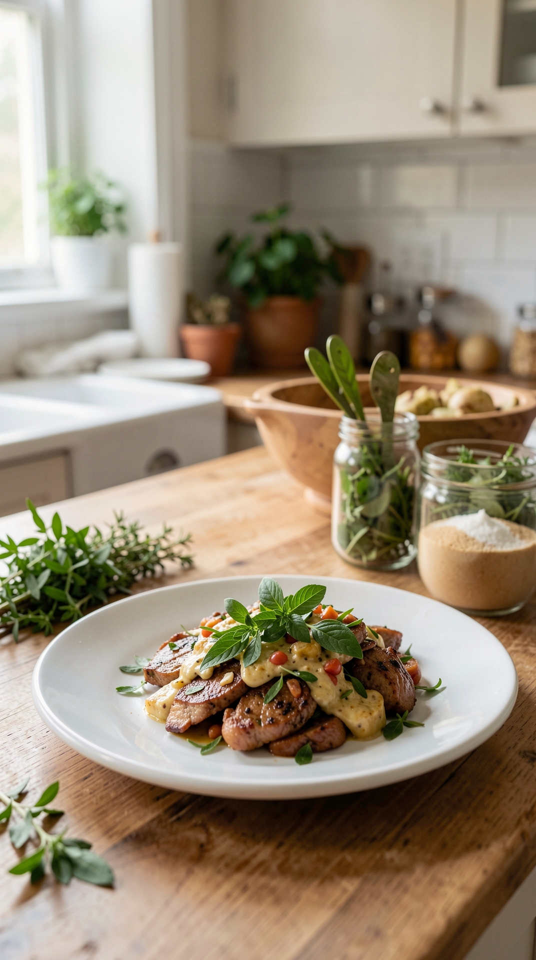 What To Know About Fresh Herbs For Stronger Flavor featured image showing fresh herbs in a real home kitchen