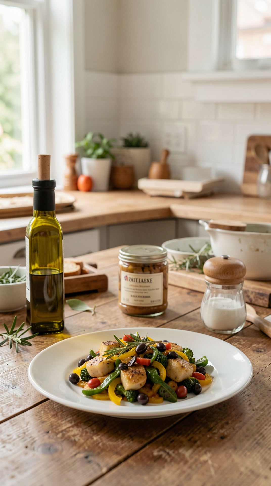 What To Know About Olive Oil For Safer Food Handling featured image showing olive oil in a real home kitchen