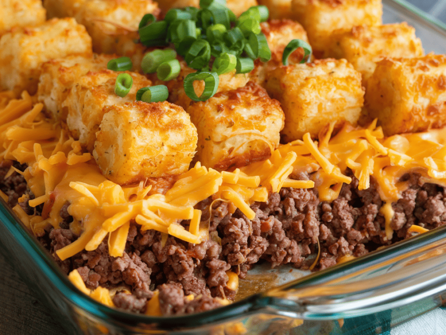 Cheeseburger Tater Tot Casserole