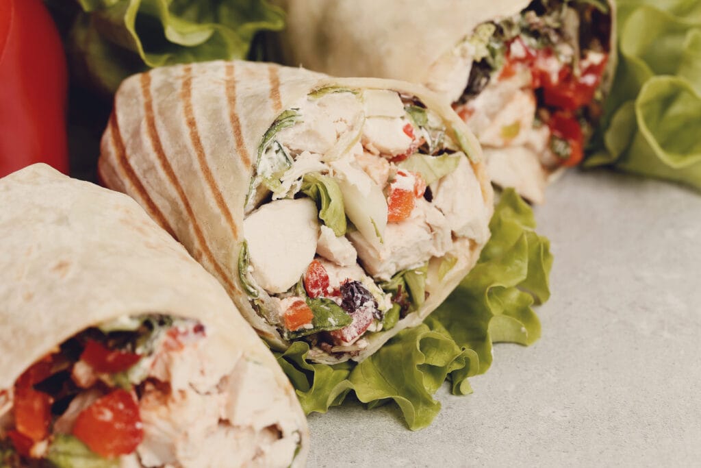 chicken caesar wrap