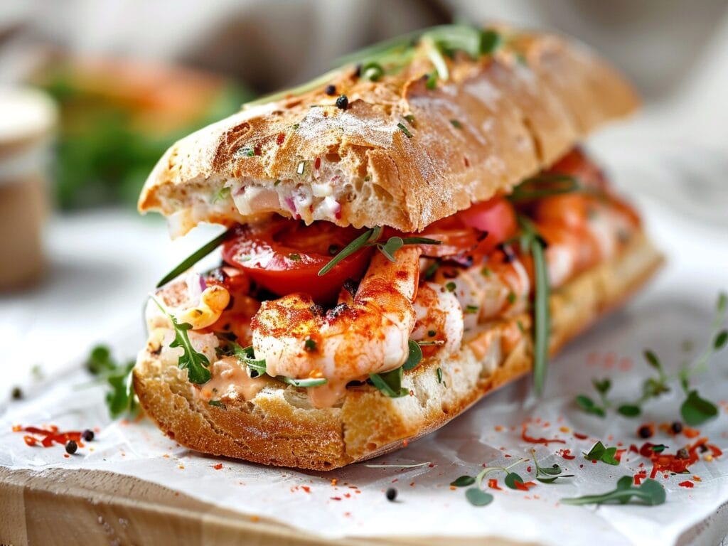 shrimp salad sandwich