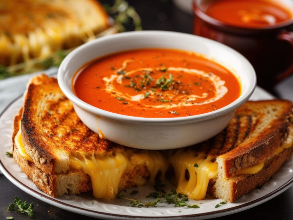 grilled cheese with tomato soup