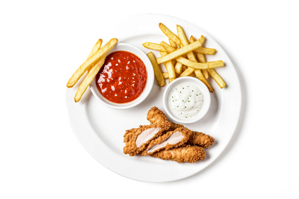 chicken tenders and fries